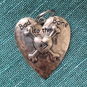 Silpada Bad to the Bone Charm .925 Sterling Silver